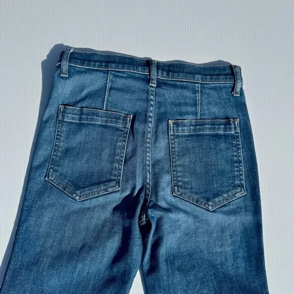 The Great. Sea Wide Leg High Rise Crop Jeans Women’s 26 Retro Boho Coastal Euro - Picture 11 of 15